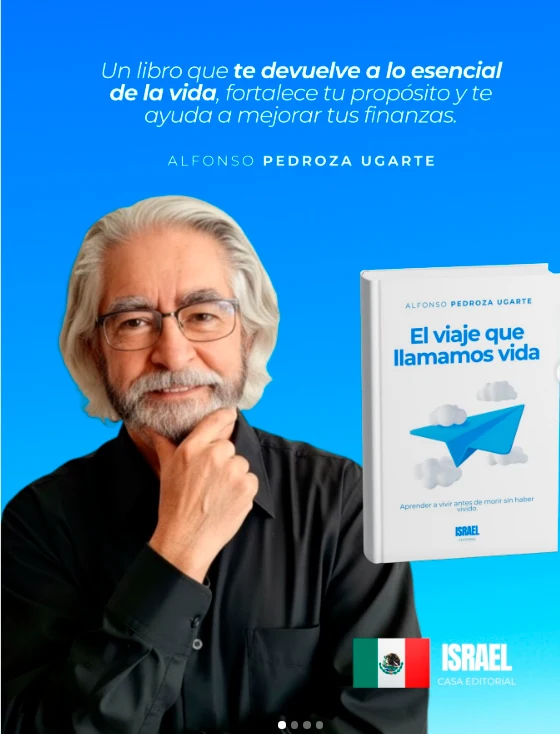 Promocional con autor y libro